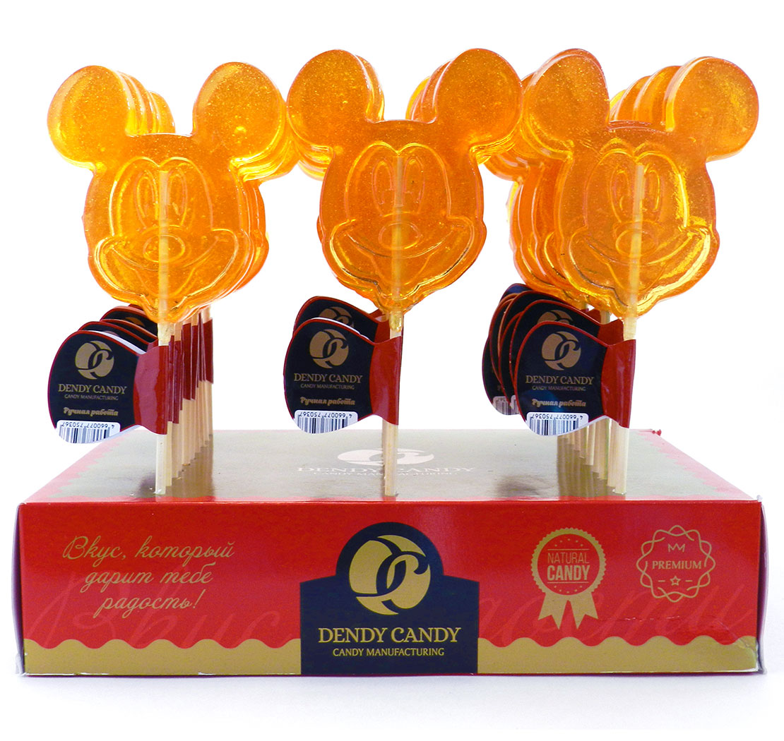 Dendy Candy Lollipop on a stick Mickey Mouse 40 g х 30 pcs